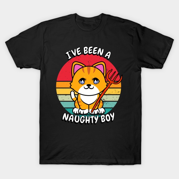 Cute orange Cat is a naughty boy T-Shirt by Pet Station